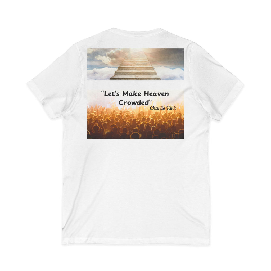 Let's Make Heaven Crowded "Chalrie Krik'' V-Neck Tee