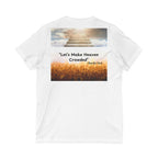 Let's Make Heaven Crowded "Chalrie Krik'' V-Neck Tee