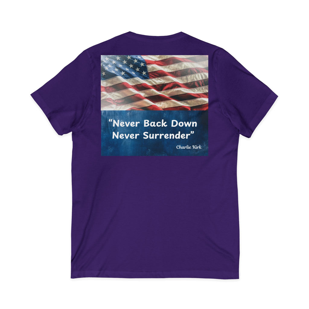 Never Back Down Never Surrender ''Charlie Krik'' V-Neck